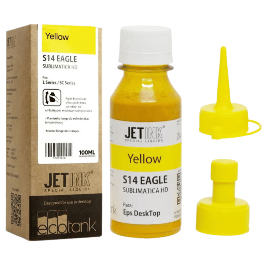TINTA SUBLIMÁTICA JETINK 100ML COM CAIXINHA - YELLOW